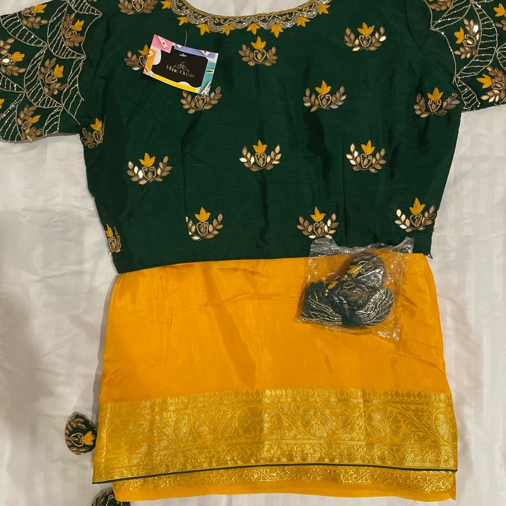 Readymade blouse with saree